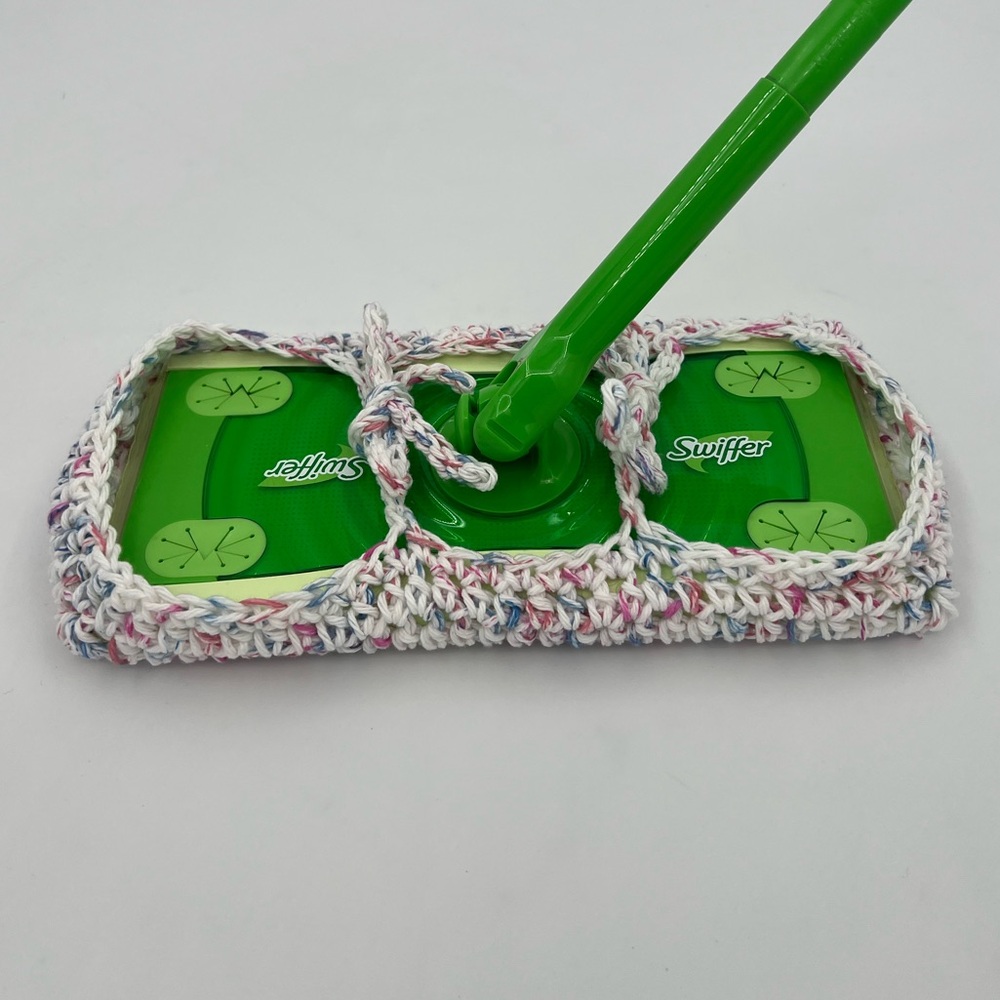 Set of 2 Cotton Crochet Reusable Swiffer Pads Handmade